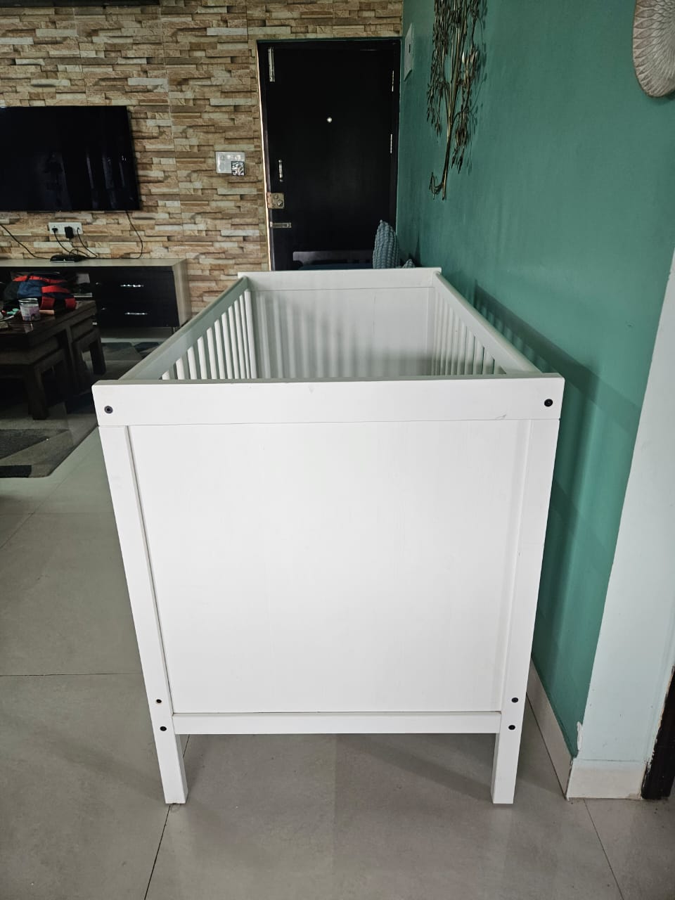 Ikea Sundvik Cot With Mattress & Mattress Protector