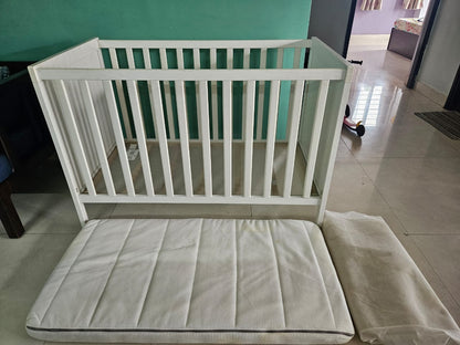 Ikea Sundvik Cot With Mattress & Mattress Protector