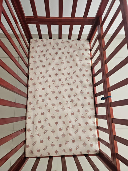 LuvLap C50 Wooden Baby Cot with Babyhug Matteress