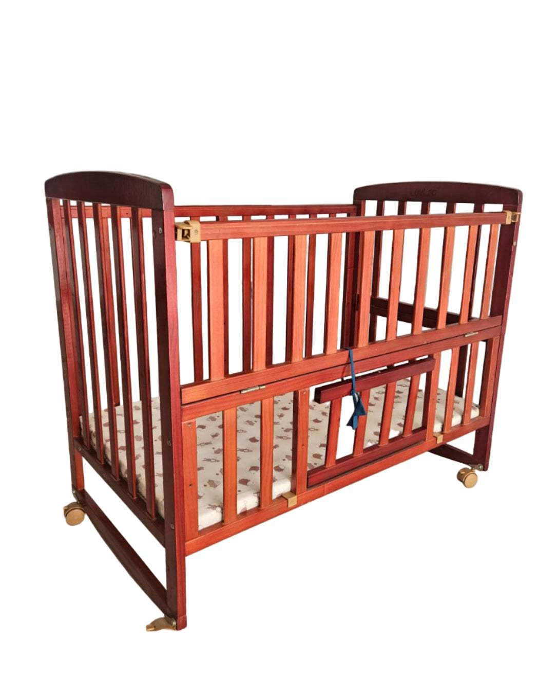 LuvLap C50 Wooden Baby Cot with Babyhug Matteress