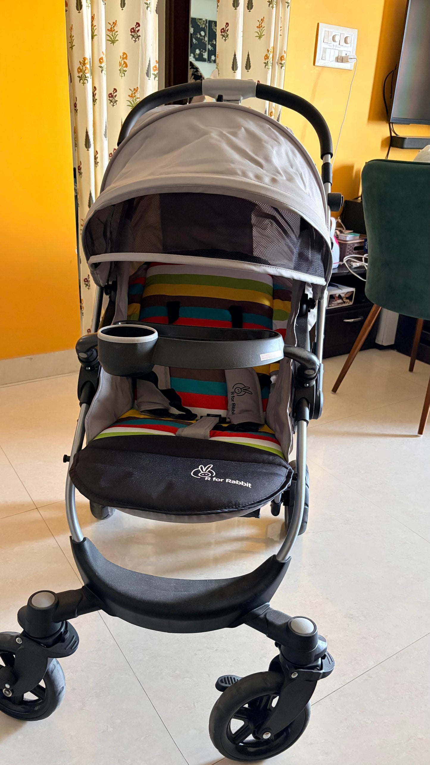 R for Rabbit Chocolate Ride Stroller For Kids - Reversible Handle