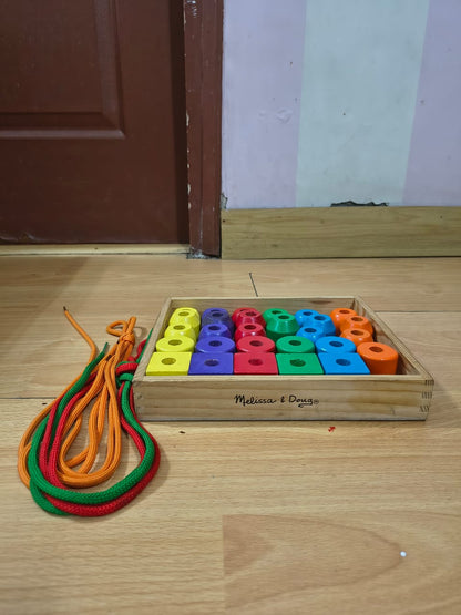 Melissa & Doug Building Block Primary Lacing Beads