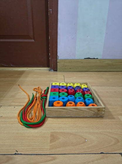 Melissa & Doug Building Block Primary Lacing Beads