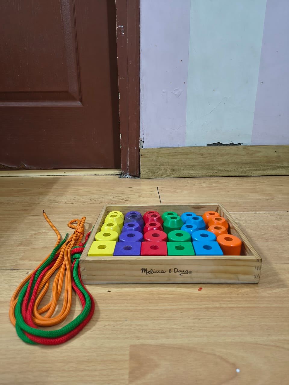 Melissa & Doug Building Block Primary Lacing Beads