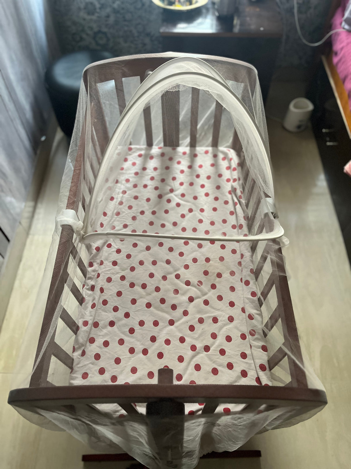 Babyhug Joy Cradle With Mattress and Net