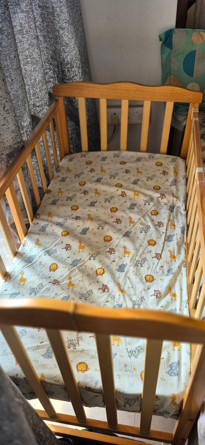 Babyhug Montana Wooden Cot and Rocker 6 in 1