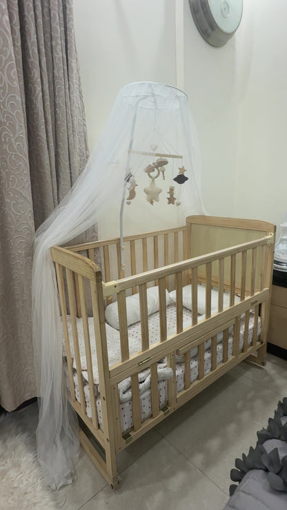 Babyhug 6-in-1 Cot with Mattress & Crib Hanger
