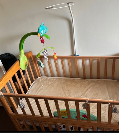 FirstCry Baby Cot with Rocker, Mattress & Diaper Station