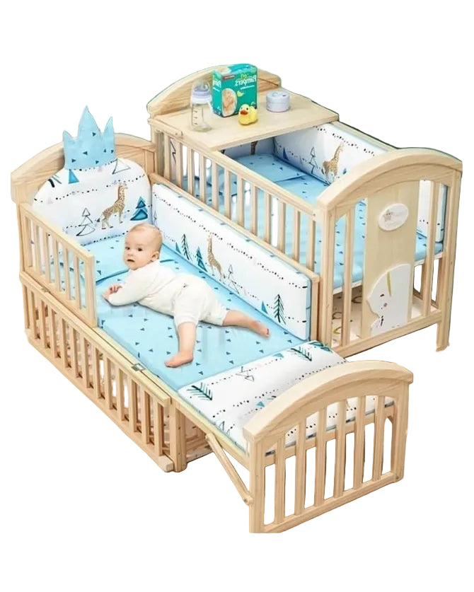 Hunyhuny Wooden Crib ( Without Mattress )