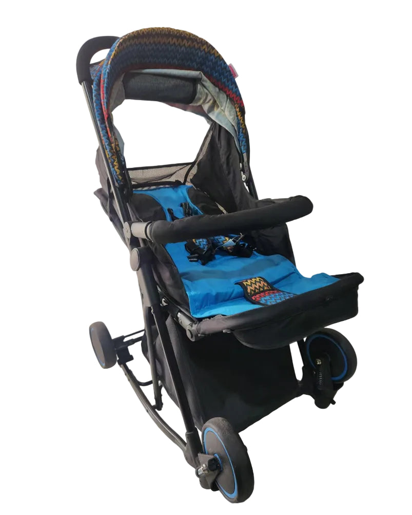 Babyhug Rock Star Stroller Cum Rocker in Blue,