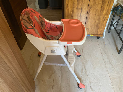 TONY STARK 5 in 1 2024 Model, Reclining foldable Baby High Chair with wheels