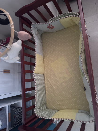 Babyhug Wooden Cot cum Rocker with Accessories