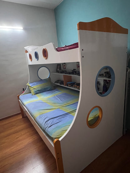 Royaloak Kids Bunk Bed with Storage & 2 Mattresses