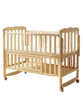 Babyhug Montana Wooden Cot and Rocker 6 in 1