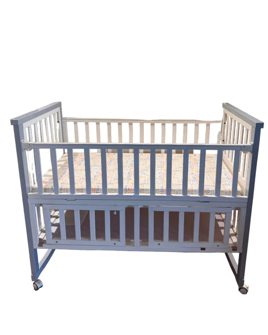 Hunyhuny Pinewood Multifunctional Baby Bed / Crib With Rocking Cot