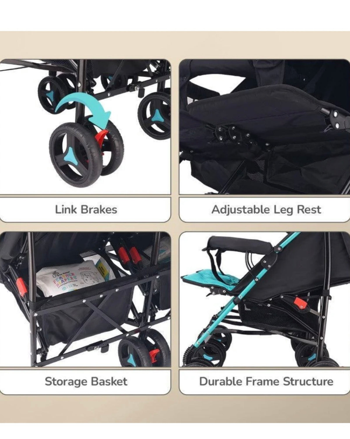R For Rabbit Twins Stroller / Pram