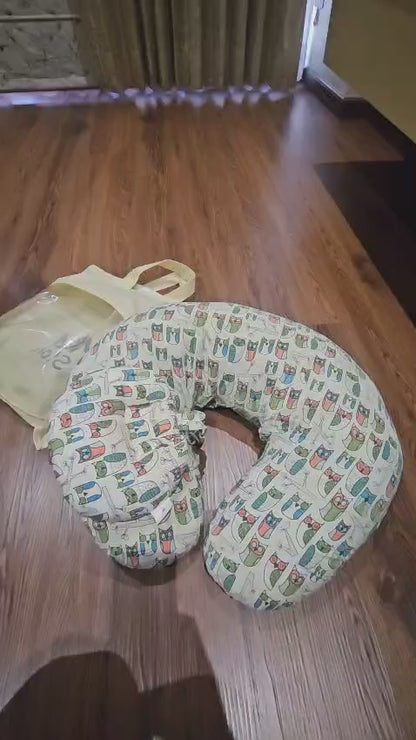 Large Nursing Pillow + Cotton Bedding Set Combo