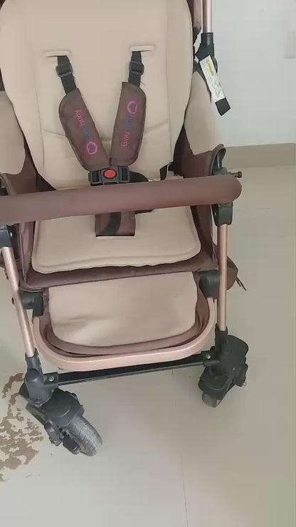 Huny Huny Reversable Handle Pram/Stroller | For 0-4 Years