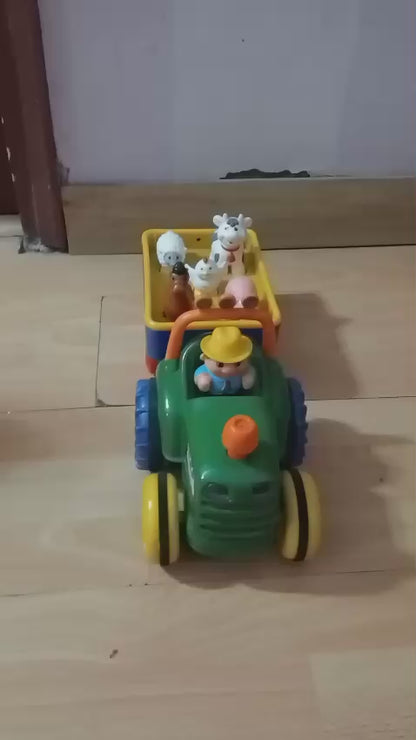 Kiddieland: Light N' Sound: Farm Tractor - Vehicle & Animal Toy Playset