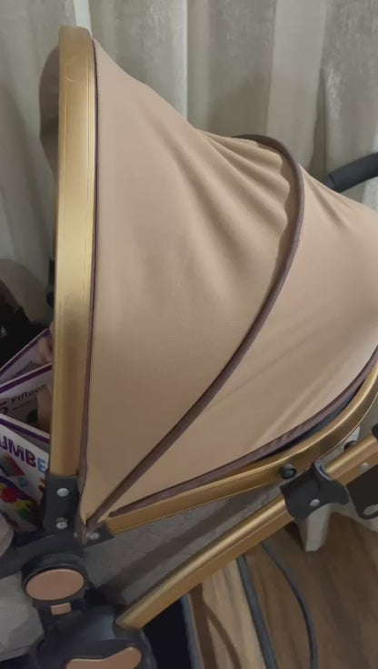Babyhug Majestic Stroller, 2022, Like New, Beige