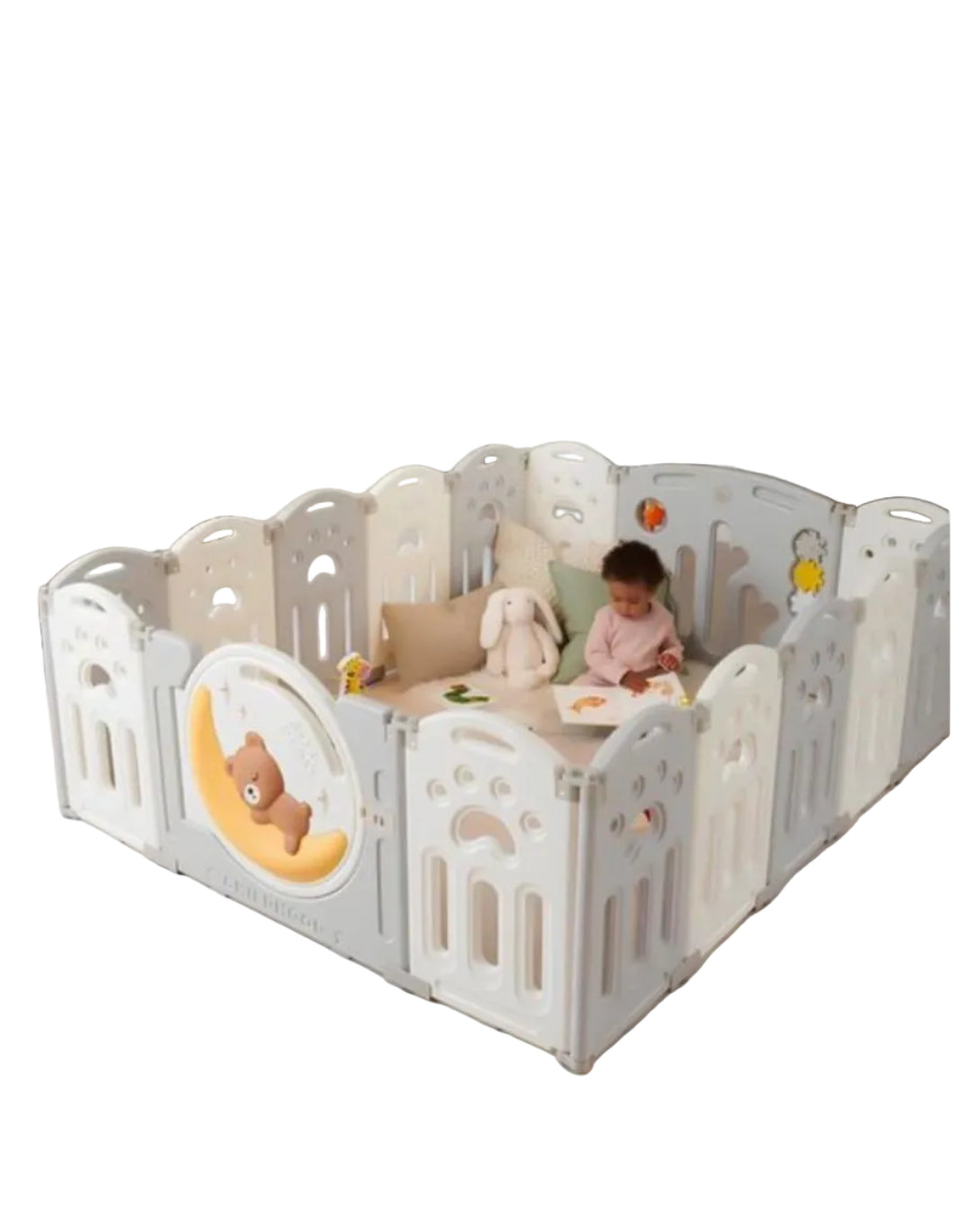 Baybee 18 panel playpen with basketball and glowing moon Play Pen