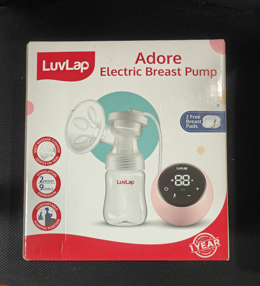 LuvLap Adore Electric Breast Pump with 2 Phase Pumping Rechargeable Battery Digital Touchscreen