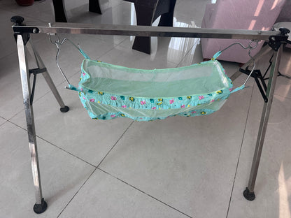 Indian Baby Cradle with Steel Stand