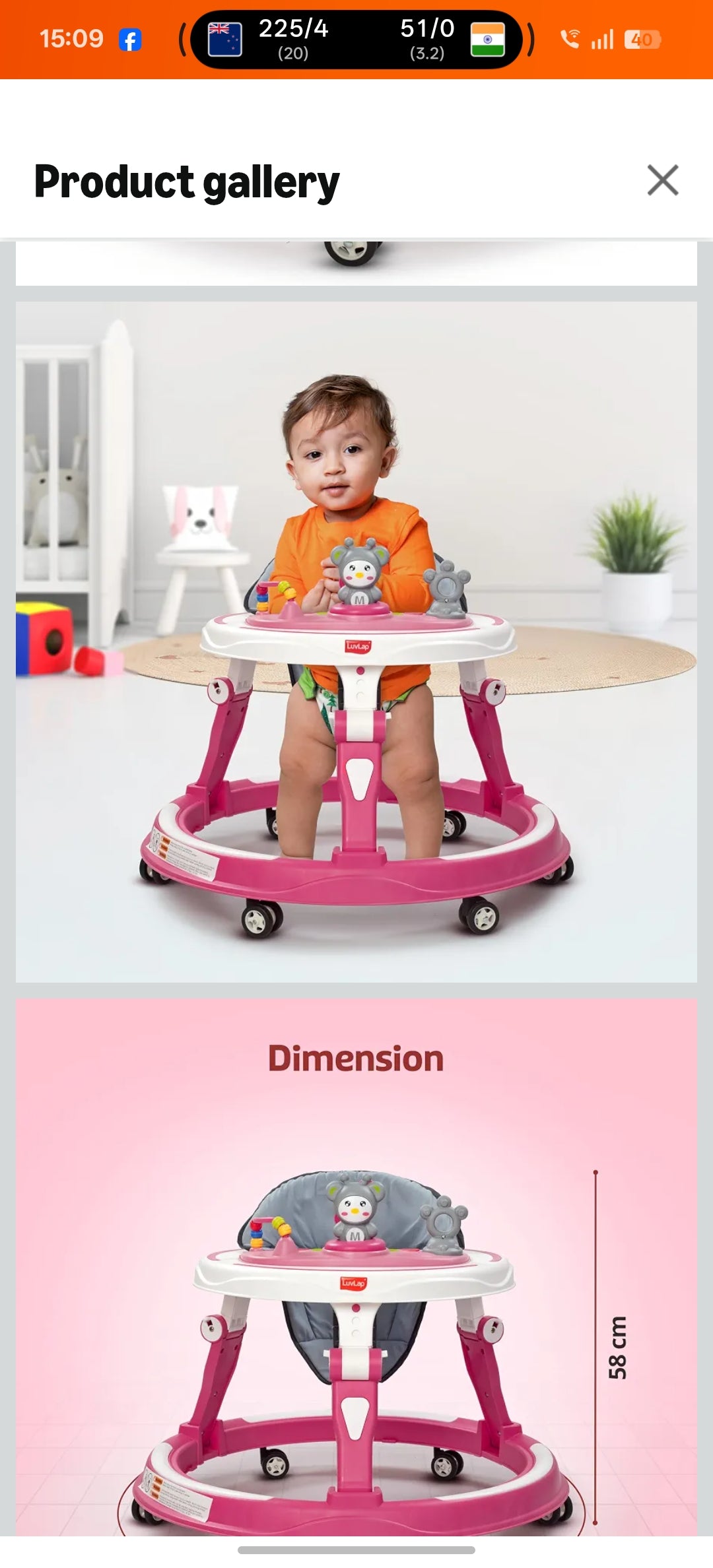 LuvLap 360° Joy Baby Walkers for 9+ Months