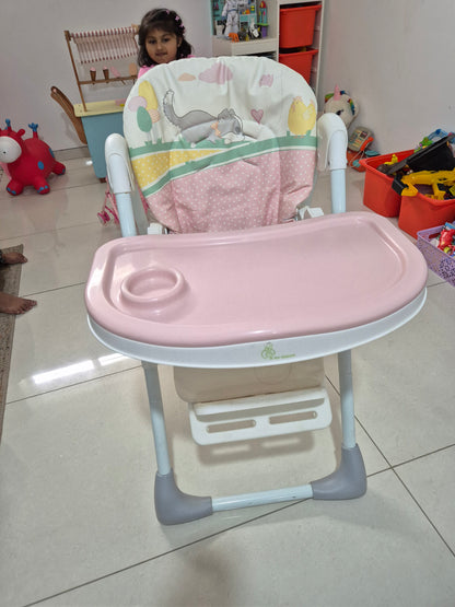 R for Rabbit Marshmallow Lite High Chair , Light PInk