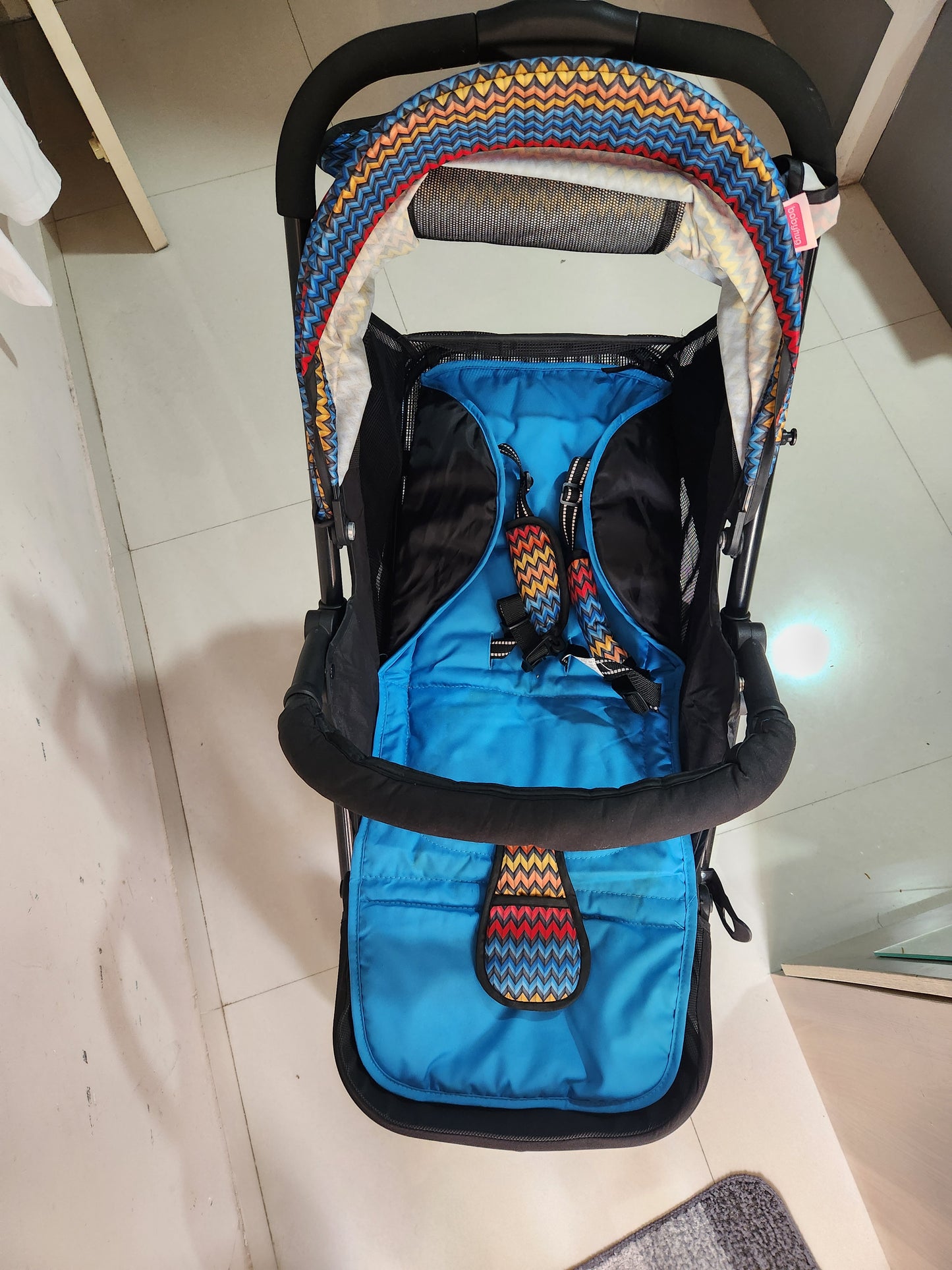 Babyhug Rock Star Stroller Cum Rocker in Blue,