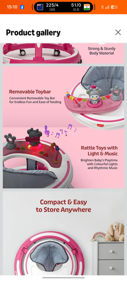 LuvLap 360° Joy Baby Walkers for 9+ Months