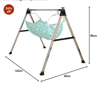 Indian Baby Cradle with Steel Stand