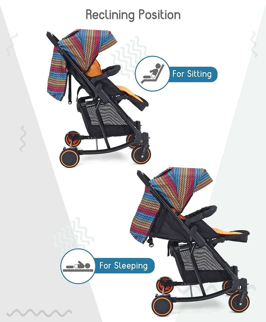 Babyhug Rock Star Stroller Cum Rocker in Blue,