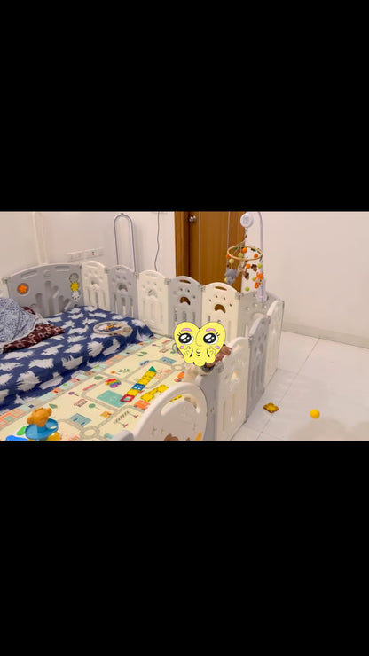 Baybee 18 panel playpen with basketball and glowing moon Play Pen