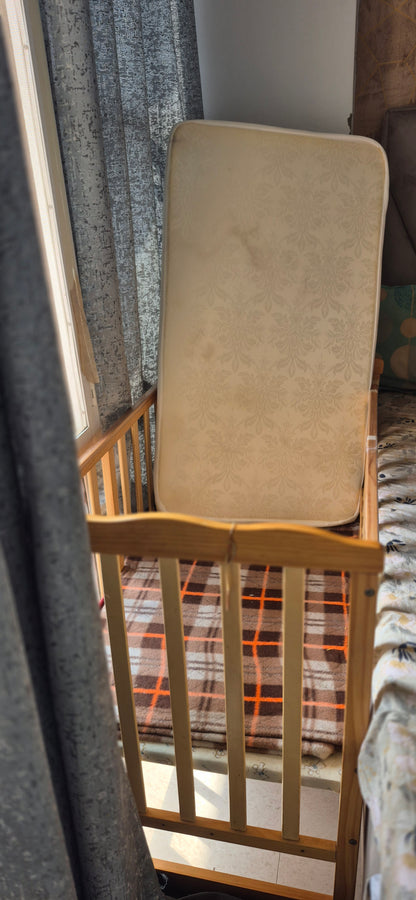 Babyhug Montana Wooden Cot and Rocker 6 in 1
