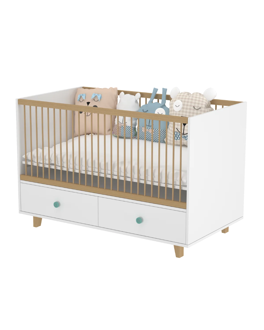 Littlebird India 4 in 1 Elegant Crib with Storage (Mattress included)