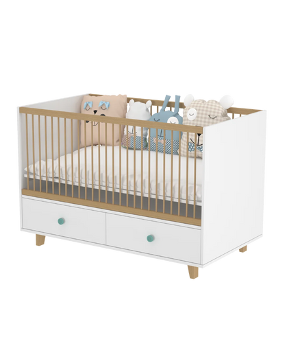 Littlebird India 4 in 1 Elegant Crib with Storage (Mattress included)