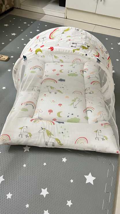 Mom's Organic Baby Sleep Carrier With Mosquito Net