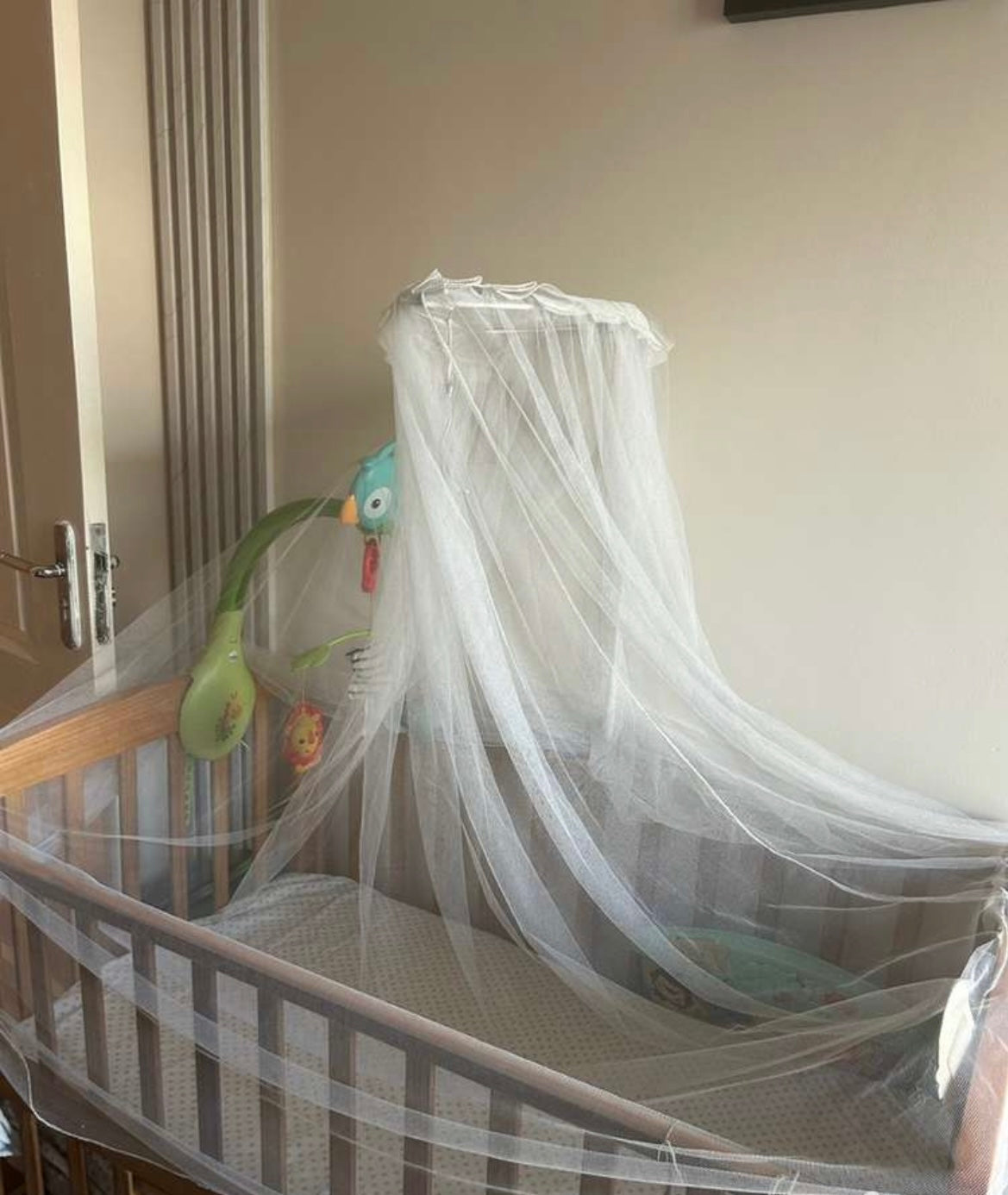 FirstCry Baby Cot with Rocker, Mattress & Diaper Station