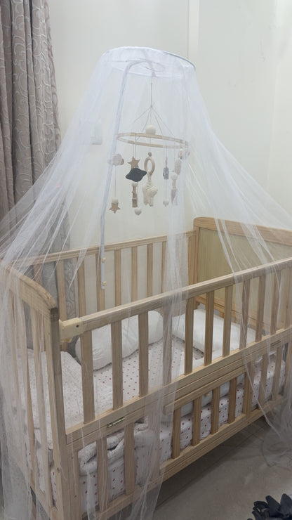 Babyhug 6-in-1 Cot with Mattress & Crib Hanger